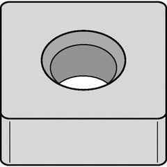 Kennametal - SNMA433 Grade KB1340 PCBN Turning Insert - Uncoated, 90° Square, 1/2" Inscr Circle, 3/16" Thick, 3/64" Corner Radius - All Tool & Supply