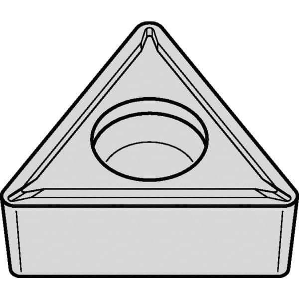 Kennametal - TCMT432 LF Grade KCK15B Carbide Turning Insert - TiOCN Finish, 60° Triangle, 1/2" Inscr Circle, 3/16" Thick, 1/32" Corner Radius - All Tool & Supply