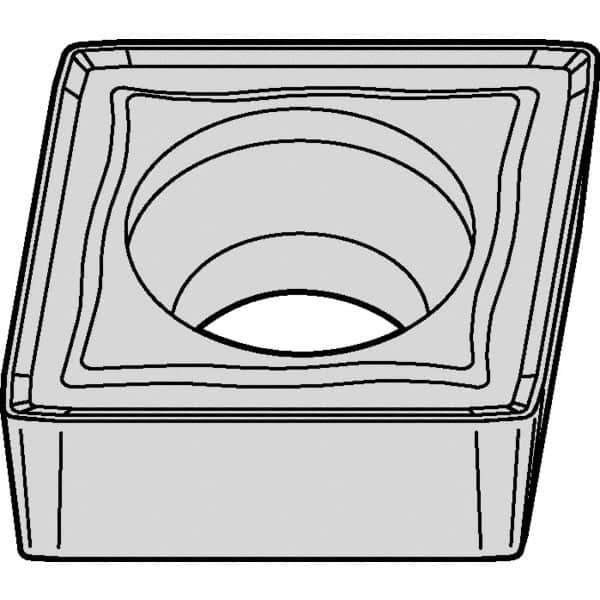 Kennametal - CCMT432 MW Grade KCK20B Carbide Turning Insert - TiOCN Finish, 80° Diamond, 1/2" Inscr Circle, 3/16" Thick, 1/32" Corner Radius - All Tool & Supply