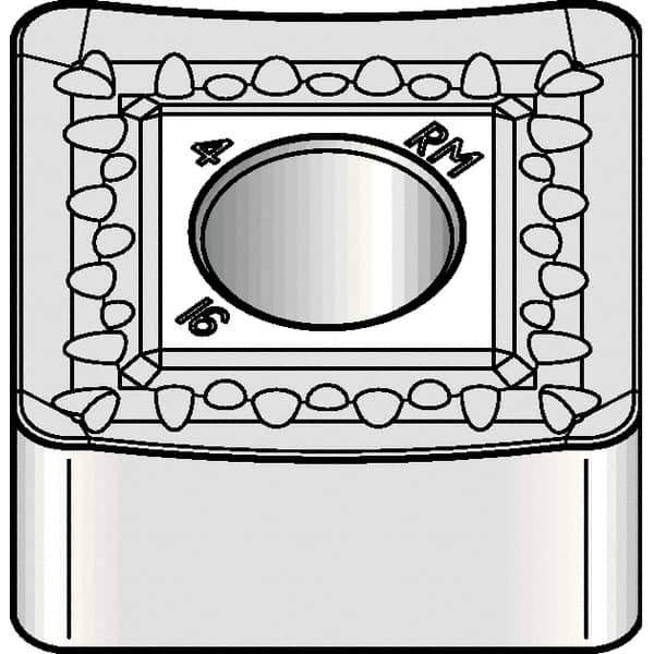 Kennametal - SNMM433 RM Grade KCP25 Carbide Turning Insert - TiCN/Al2O3 Finish, 90° Square, 1/2" Inscr Circle, 3/16" Thick, 3/64" Corner Radius - All Tool & Supply