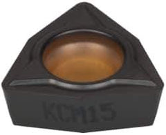 Kennametal - WPMT32.52 LF Grade KCM15 Carbide Turning Insert - TiCN/Al2O3 Finish, 80° Trigon, 3/8" Inscr Circle, 5/32" Thick, 1/32" Corner Radius - All Tool & Supply