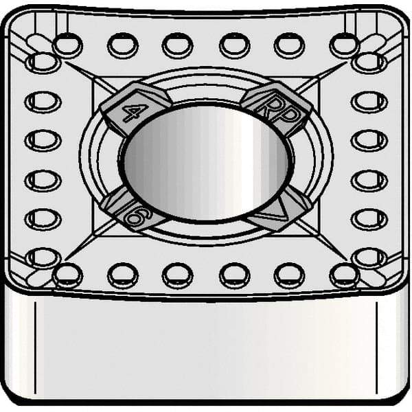 Kennametal - SNMM432 RP Grade KCM35 Carbide Turning Insert - TiN/TiCN/Al2O3 Finish, 90° Square, 1/2" Inscr Circle, 3/16" Thick, 1/32" Corner Radius - All Tool & Supply