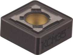 Kennametal - SNMG432 RP Grade KCM35 Carbide Turning Insert - TiN/TiCN/Al2O3 Finish, 90° Square, 1/2" Inscr Circle, 3/16" Thick, 1/32" Corner Radius - All Tool & Supply