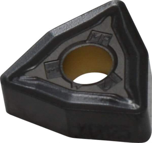 Kennametal - WNMG433 MP Grade KCM25 Carbide Turning Insert - TiCN/Al2O3 Finish, 80° Trigon, 1/2" Inscr Circle, 3/16" Thick, 3/64" Corner Radius - All Tool & Supply