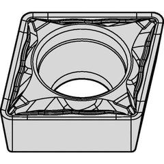 Kennametal - CCMT21.52 FP Grade KTP10 Cermet Turning Insert - TiN/TiCN/TiN Finish, 80° Diamond, 1/4" Inscr Circle, 3/32" Thick, 1/32" Corner Radius - All Tool & Supply