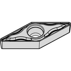 Kennametal - VBMT221 FP Grade KCP25 Carbide Turning Insert - TiCN/Al2O3 Finish, 35° Diamond, 1/4" Inscr Circle, 1/8" Thick, 1/64" Corner Radius - All Tool & Supply