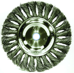 6" Diameter - 1/2-5/8" Arbor Hole - Knot Twist Stainless Straight Wheel - All Tool & Supply