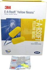 3M - Disposable, Corded, 33 dB Earplugs - Yellow, 200 Pairs - All Tool & Supply