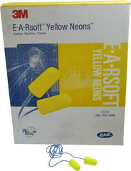 3M - Disposable, Corded, 33 dB Earplugs - Yellow, 200 Pairs - All Tool & Supply