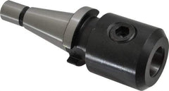 Interstate - NMTB30 Taper Shank 7/8" Hole End Mill Holder/Adapter - 1-7/8" Nose Diam, 4" Projection, 1/2-13 Drawbar - Exact Industrial Supply