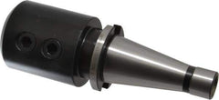 Interstate - NMTB40 Taper Shank 1-1/2" Hole End Mill Holder/Adapter - 2-5/8" Nose Diam, 4" Projection, 5/8-11 Drawbar - Exact Industrial Supply