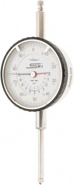 SPI - 0-100 Dial Reading, 0.001" Graduation Dial Drop Indicator - 2-1/4" Dial - All Tool & Supply