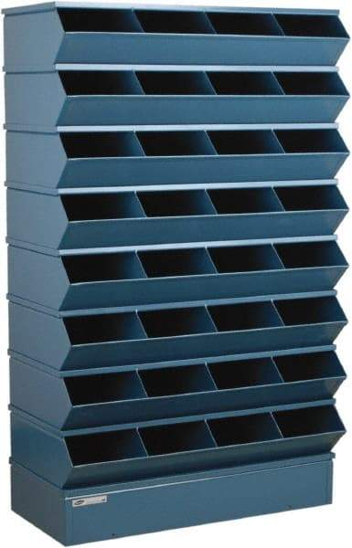 Stackbin - 8 Bin, Shelving Unit with Openings & Base - 37" Wide x 65-1/2" High - All Tool & Supply