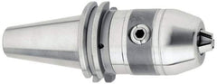 Accupro - CAT50, 1/8 to 5/8" Capacity, Integral Shank Drill Chuck - Keyed, Taper Shank, 57mm Sleeve Diam, 91mm Open Length - Exact Industrial Supply