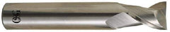 OSG - 1/2", 2 Flute, Single End, Solid Carbide, 0.06" Corner Radius End Mill - 3" OAL, 30° Helix, Right Hand Flute, 5/8" LOC, Right Hand Cut - All Tool & Supply