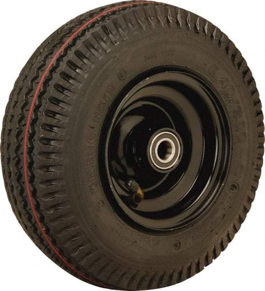 Hamilton - 10 Inch Diameter x 2-3/8 Inch Wide, Rubber Caster Wheel - 480 Lb. Capacity, 3 Inch Hub Length, 1 Inch Axle Diameter, Straight Roller Bearing - All Tool & Supply