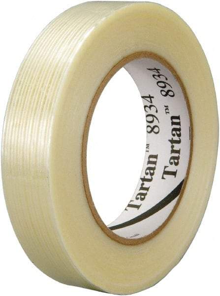 3M - 3/4" x 60 Yd Clear Rubber Adhesive Packaging Tape - Polypropylene Film Backing, 4 mil Thick, 100 Lb Tensile Strength, Series 8934 - All Tool & Supply