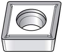 Kennametal - CCMT432 LF Grade KC5025 Carbide Turning Insert - TiAlN Finish, 80° Diamond, 1/2" Inscr Circle, 3/16" Thick, 1/32" Corner Radius - All Tool & Supply