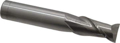 Accupro - 1/2", 2 Flute, Single End, Solid Carbide, 0.01" Corner Radius End Mill - 3" OAL, 40° Helix, Right Hand Flute, 1" LOC, Right Hand Cut - All Tool & Supply