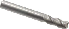 Accupro - 5/16", 3 Flute, Single End, Solid Carbide, 0.03" Corner Radius End Mill - 2-1/2" OAL, 40° Helix, Right Hand Flute, 3/4" LOC, Right Hand Cut - All Tool & Supply