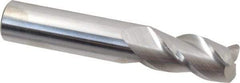 Accupro - 5/8", 3 Flute, Single End, Solid Carbide, 0.09" Corner Radius End Mill - 3-1/2" OAL, 40° Helix, Right Hand Flute, 1-1/4" LOC, Right Hand Cut - All Tool & Supply