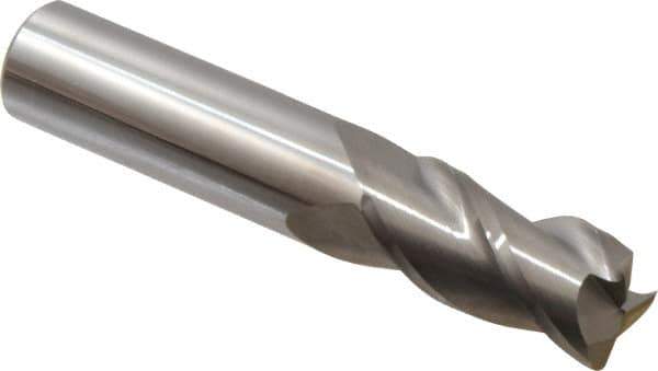 Accupro - 3/4", 3 Flute, Single End, Solid Carbide, 0.06" Corner Radius End Mill - 4" OAL, 40° Helix, Right Hand Flute, 1-1/2" LOC, Right Hand Cut - All Tool & Supply