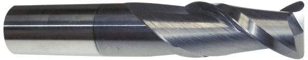 Accupro - 1", 2 Flute, Single End, Solid Carbide, 0.01" Corner Radius End Mill - 4" OAL, 40° Helix, Right Hand Flute, 1-3/4" LOC, Right Hand Cut - All Tool & Supply