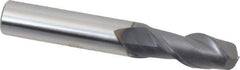 Accupro - 3/8", 2 Flute, Single End, Solid Carbide, 1/8" Corner Radius End Mill - 2-1/2" OAL, 40° Helix, Right Hand Flute, 7/8" LOC, Right Hand Cut - All Tool & Supply