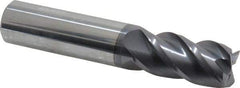 Accupro - 3/4", 4 Flute, Single End, Solid Carbide, 0.01" Corner Radius End Mill - 4" OAL, 40° Helix, Right Hand Flute, 1-1/2" LOC, Right Hand Cut - All Tool & Supply