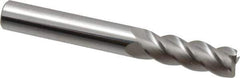 Accupro - 3/8", 4 Flute, Single End, Solid Carbide, 0.015" Corner Radius End Mill - 3" OAL, 40° Helix, Right Hand Flute, 1-1/8" LOC, Right Hand Cut - All Tool & Supply