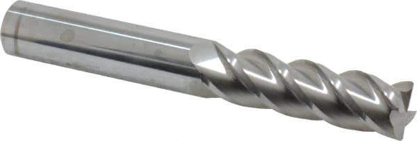 Accupro - 5/8", 4 Flute, Single End, Solid Carbide, 0.03" Corner Radius End Mill - 4-5/8" OAL, 40° Helix, Right Hand Flute, 2-1/8" LOC, Right Hand Cut - All Tool & Supply