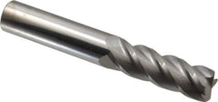 Accupro - 3/4", 4 Flute, Single End, Solid Carbide, 0.09" Corner Radius End Mill - 5" OAL, 40° Helix, Right Hand Flute, 2-1/4" LOC, Right Hand Cut - All Tool & Supply