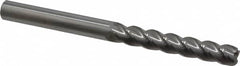 Accupro - 1/2" Diam 4 Flute Solid Carbide 0.09" Corner Radius End Mill - All Tool & Supply