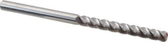 Accupro - 3/8", 4 Flute, Single End, Solid Carbide, 1/8" Corner Radius End Mill - 6" OAL, 40° Helix, Right Hand Flute, 3" LOC, Right Hand Cut - All Tool & Supply