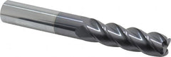 Accupro - 5/8" Diam 4 Flute Solid Carbide 0.09" Corner Radius End Mill - All Tool & Supply