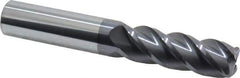 Accupro - 3/4", 4 Flute, Single End, Solid Carbide, 1/8" Corner Radius End Mill - 5" OAL, 40° Helix, Right Hand Flute, 2-1/4" LOC, Right Hand Cut - All Tool & Supply