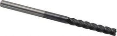 Accupro - 1/4", 4 Flute, Single End, Solid Carbide, 0.015" Corner Radius End Mill - 4" OAL, 40° Helix, Right Hand Flute, 1-1/2" LOC, Right Hand Cut - All Tool & Supply