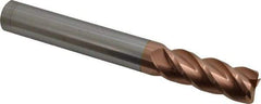 Accupro - 3/4", 4 Flute, Single End, Solid Carbide, 0.02" Corner Radius End Mill - 6" OAL, 40° Helix, Right Hand Flute, 2" LOC, Right Hand Cut - All Tool & Supply