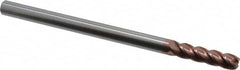 Accupro - 3/8" Diam 4 Flute Solid Carbide 0.09" Corner Radius End Mill - All Tool & Supply