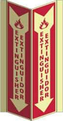 NMC - Extinguisher, Acrylic Fire Sign - 8-3/4" Wide x 16" High, English/Spanish, Glow-in-the-Dark - All Tool & Supply