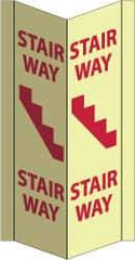 NMC - Stairway - Stairway, Acrylic Exit Sign - 8-3/4" Wide x 16" High, Glow-in-the-Dark - All Tool & Supply