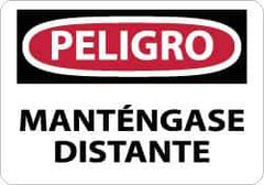 NMC - "Peligro - Mantengase Distante", 10" Long x 14" Wide, Aluminum Safety Sign - Rectangle, 0.04" Thick, Use for Workplace/Safety - All Tool & Supply