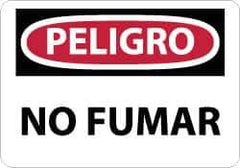 NMC - "Peligro - No Fumar", 10" Long x 14" Wide, Aluminum Safety Sign - Rectangle, 0.04" Thick, Use for Smoking Regulations - All Tool & Supply