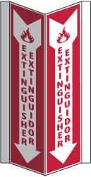 NMC - Extinguisher, Acrylic Fire Sign - 8-3/4" Wide x 16" High, English/Spanish - All Tool & Supply