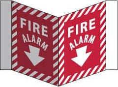 NMC - Fire Alarm, Acrylic Fire Sign - 8-3/4" Wide x 5-3/4" High - All Tool & Supply