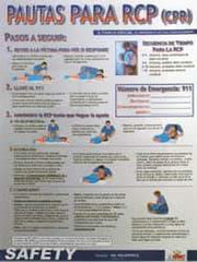 NMC - 18" Wide x 24" High Laminated Paper CPR Information Poster - Spanish - All Tool & Supply