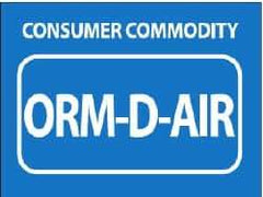 NMC - Consumer Commodity - ORD-D-Air Shipping Label - 1-1/2" High x 2" Wide - All Tool & Supply