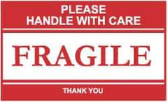 NMC - Please Handle with Care - Fragile - Thank You Shipping Label - 2-1/2" High x 4" Wide - All Tool & Supply