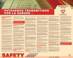 NMC - 30" Wide x 24" High Laminated Paper Bloodborne Pathogens Information Poster - Spanish - All Tool & Supply