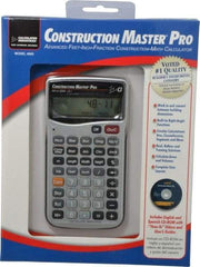 Calculated Industries - 11-Digit (7 normal, 4 Fractions) with Full Annunciators 40 Function Handheld Calculator - 5/8" x 2-1/2" (15.88mm x 63.5mm) Display Size, Silver, LR-44/A76 Powered, 9" Long x 8" Wide x 2" High - All Tool & Supply